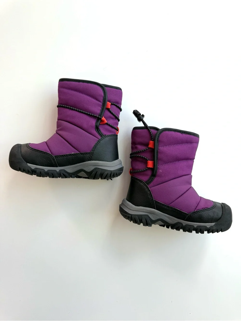 Keen Snow Boots Girls Purple Puffrider Waterproof Winter Boots Sz 8 Little Kid